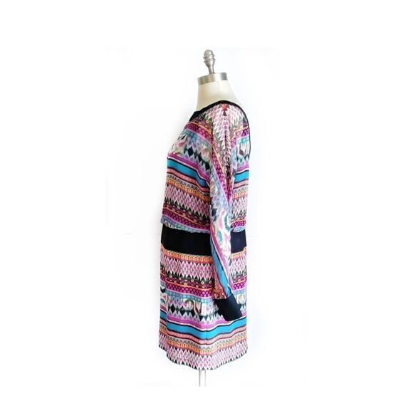 PHOEBE COUTURE SILK V BACK OPEN SLEEVE DRESS SIZE 6 - Picture 6 of 10